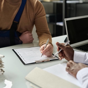 Lawyers discussing child custody